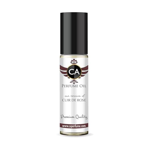 CA Perfume Impression of Cuir de Rose Unisex Fragrance Oil Leather Scent Long Lasting Perfumes for Women &amp; Men Travel Size TSA Ready Mini Parfum Body Oil Roll-on 0.33 Fl Oz 10ml