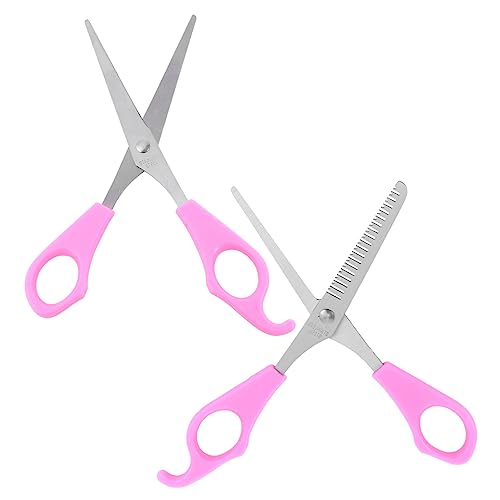 Didiseaon Hair Cutting Scissors 2pcs Pink Stainless Steel Barber Shears Hair Trimmer for Hairdressing