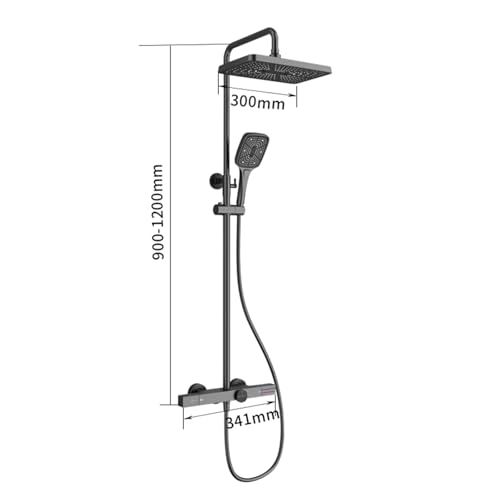 Système de douche thermostatique anti-brûlure à 3 fonctions pour baignoire - 3