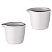 BESTonZON 2 Unidades de Jarra de Cerámica para Crema Jarra para Leche Jarra de Porcelana para Leche Jarra para Verter Taza de Café Jarra para Servir Salsa 40Ml (Blanco)