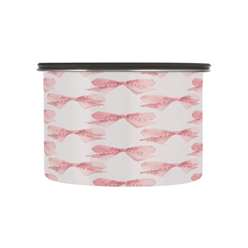 Lata hermética para café acero inoxidable 500 ml rosa
