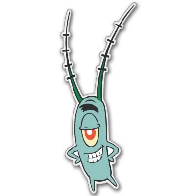 Spongebob Squarepants Plankton Vynil Car Sticker Decal - Select Size