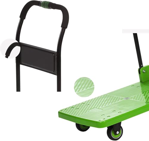 Chariot à plateau grande capacité pour entrepôt avec 4 roues - 4