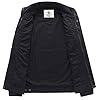 WenVen Men's Casual Cotton Jacket Outdoor Lightweight Leisure Jacket Classic Full-Zip Jacket Military Jacket Grey M #3