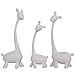 Produktbild IMIKEYA Giraffe Dekofigur Giraffenfamilie Skulptur Family aus Porzellan Figur Deko 3er Set Weiß