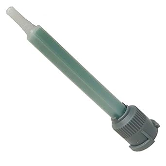 Mixing Nozzles 100 Pack-Green 3.5-Inch 16-Element Square Quad-for 50ml/1.7oz Gray-Cap Cartridges (1:1 & 2:1 Ratio)