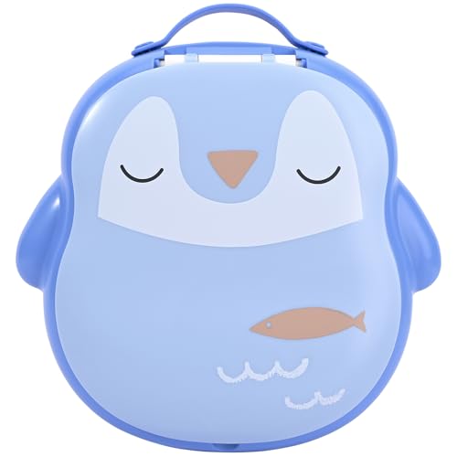 Bebamour Potty Training Toilet 3 in 1 Multi-Functional Potty Seat Detachable Baby Potty Step Stool Anti-Slip Stable Potty Training Toilet with 100 Pack Trash Bags (Blue)