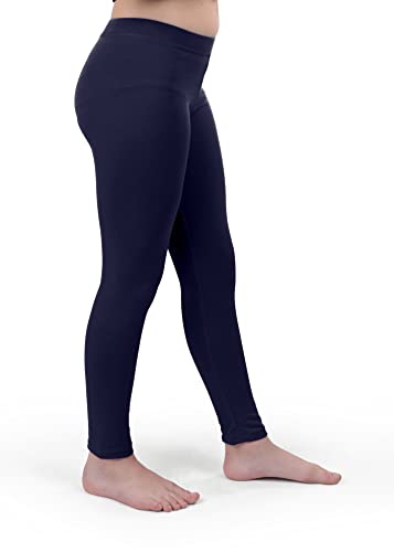 Silky Toes Little and Big Girls Premium Cotton Leggings/Size 2t to 16/ Many Colors for School Uniform Navy2