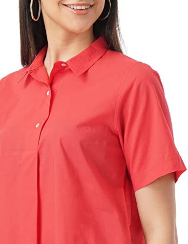 Image of FYLTR Women's Collared Casual Shirt -Front Placket with Buttons, Soft Handfeel