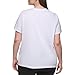 Calvin Klein Women's Performance Tee Shirt,White/Azure Blue,1X