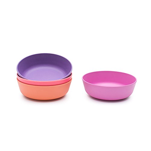 Bobo&Boo Bamboo Kids Bowl | Set Of 4 Eco Friendly Toddler Bowls For Kids | Non Toxic & Reusable ~ Great Gift For Baby Showers Birthdays & Preschool Graduations - Sunset #TOP5