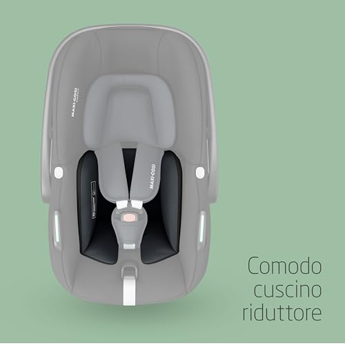 Maxi-Cosi Pebble S i-SIze, Seggiolino Auto Neonato 0 15 mesi, 0-13kg, 40-83cm, Seggiolino Auto Isofix Leggero, Click & Go, Protezione dagli Impatti Laterali G-CELL, Riduttore Baby-hugg, Tonal Black - 6