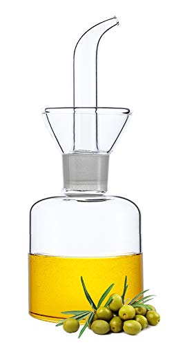 HAIZEEN 5 oz / 150ml Olive Oil Dispenser Bottle / Oil Bottle Dispenser / Oil Cruet, Olive Oil & Vinegar Dispenser with Non Drip Spout - Oil Pourer Dispensing Bottles for Kitchen BBQ & Bathroom.