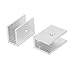 Aexit 40mmx18mmx27mm Rectangle Fall Protection Shaped Glass Clamps Clip Silver Safety Clips Tone 2pcs