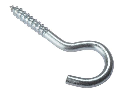 Forgefix Screw Hooks | 60 x 10g | Zinc Plated | Bag 10