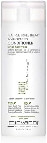 GIOVANNI Tea Tree Triple Treat Invigorating Conditioner, 8.5 oz (1 Pack)