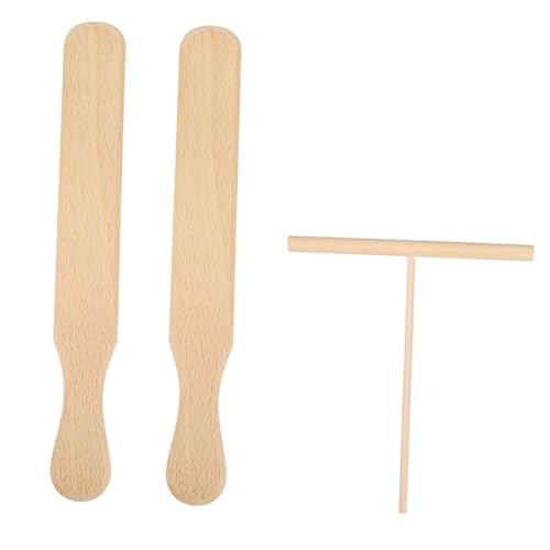 VALICLUD Utensilios de Cocina para Crepes y Pancakes Madera Incluye Espátulas y Esparcidor para Masa Diseño Fácil de Limpiar y Uso Versátil Sartenes y Planchas