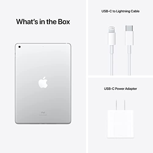 Image of Apple iPad (9th Generation, 10.2-inch, 2021), 256GB, Wi-Fi, Silver (Renewed Premium)