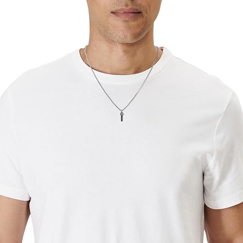 Men's Sterling Silver Screw Pendant Necklace4