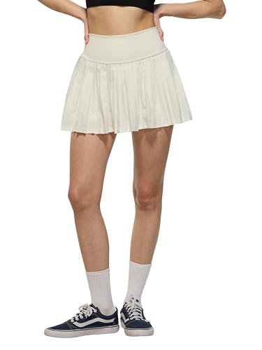 Image of CAVA Plie Pleated Skort for Women | High-Waist Athletic Skort with Built-in Shorts & Pockets | Sweat-Wicking Activewear