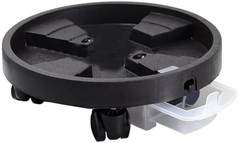 Movable Round Plant Drip Tray Caddy - 34cm/13in Black Drip Pan for Indoor & Outdoor Plants, Perfect for Easy Watering & Protection, Durable & Stylish Design