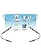 OComster Laundry Room Daily Routine Blue Ombre Waist Server Aprons, Wash Dry Fold Repeat Drawn Half Waiter Waitress Apron