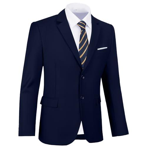 Mens Suit Jackets Slim Fit Two Button Solid Business Blazer Tops Formal Prom Suits Blazer Sports Coat Wedding Tuxedo for Men