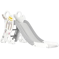 AIYAPLAY Kids Slide Freestanding Toddler Slide Space Theme for Indoor Outdoor Ages 1.5-3 Years - Grey
