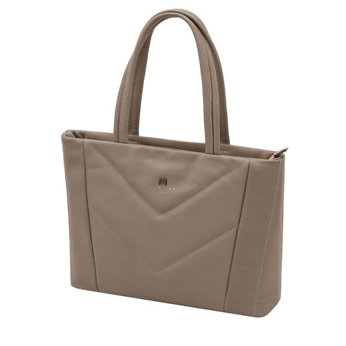 Mariart Bolsa Tote Feminina de Couro Bovino Legítimo Graviola (New Fendi)