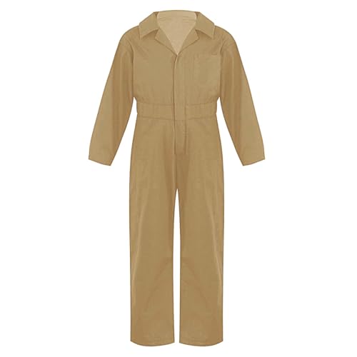 Salopette mécanicien pour enfant kaki 8 ans combi de vol Freebily