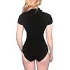 Littleforbig Cotton Button Crotch Romper Onesie Pajamas Bodysuit – Collared Black XL