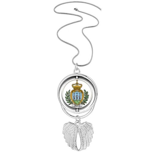 Bijoux Collier Saint Marino Pendentif Ailes d'ange Rotation le Cadeau Symbolique Idéal