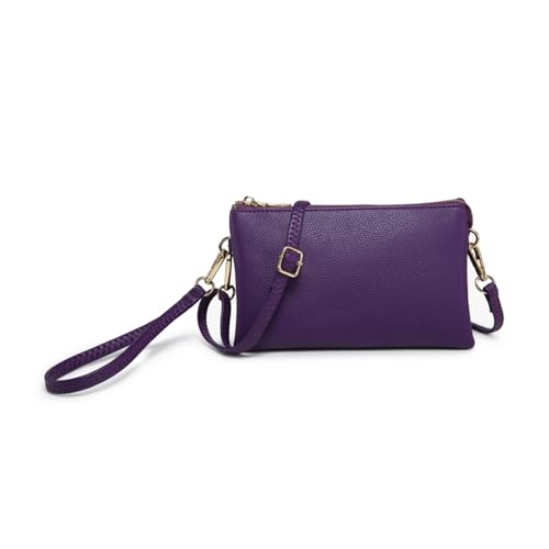 Image of JEN & CO. Riley Crossbody Bags for Women Vegan Leather Wristlet Clutch Wallet Purses Handbags with 2 Straps