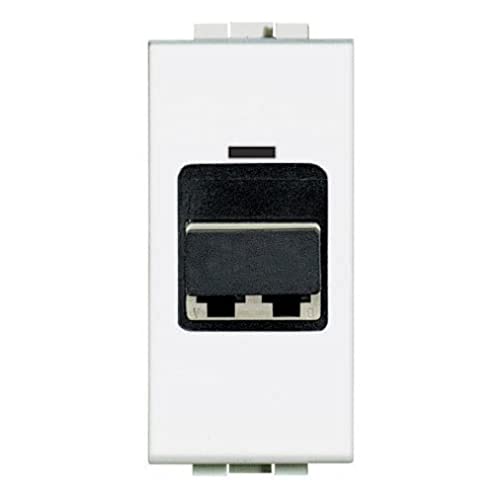 Connecteur d'accouplement BTicino N4268LC Livinglight blanc pour fibre optique