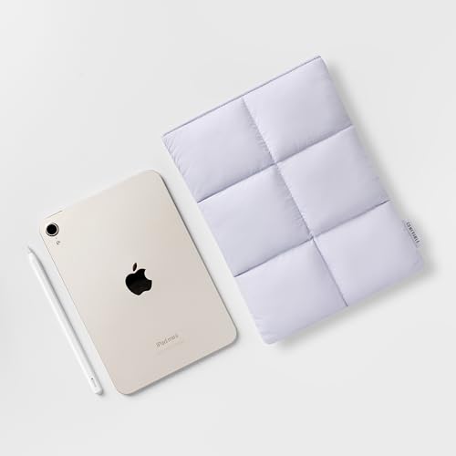 Pochette tablette 7-8 pouces iPad Mini 6 et 7 étui matelassé lavande - 5