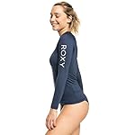 Roxy Women's Long Sleeve Compression Fit Rashguard UPF 50+ Quick Dry Recycled Swim Shirt, Mood Indigo, Medium - Image 4