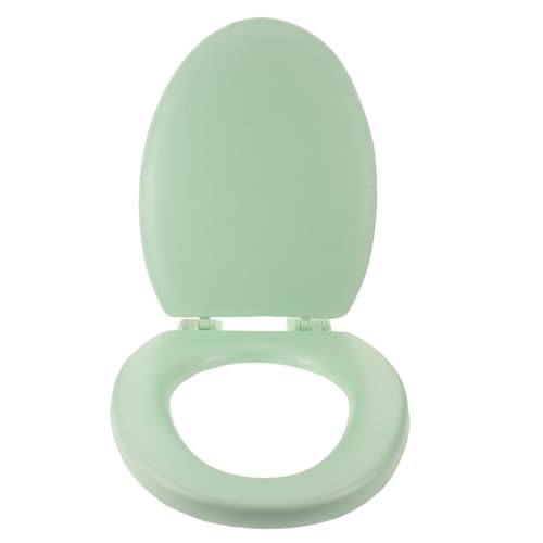 TOMETURE Abattant De Toilette Ovale À Fermeture Amortie Vert Clair Avec CharnièRe À DéGagement Rapide SièGe De Toilette Silencieux Et Amovible Pour Salle...