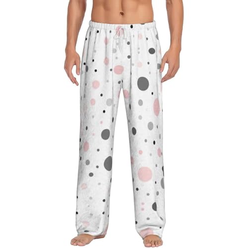 Vêtements de nuit détente homme pantalon bas de pyjama léger à pois