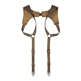 Hide & Drink, Renaissance Suspenders for Groomsmen, Back Support Harness for Men, Best Men, Steampunk Style, Full Grain Leather, Handmade, Bourbon Brown
