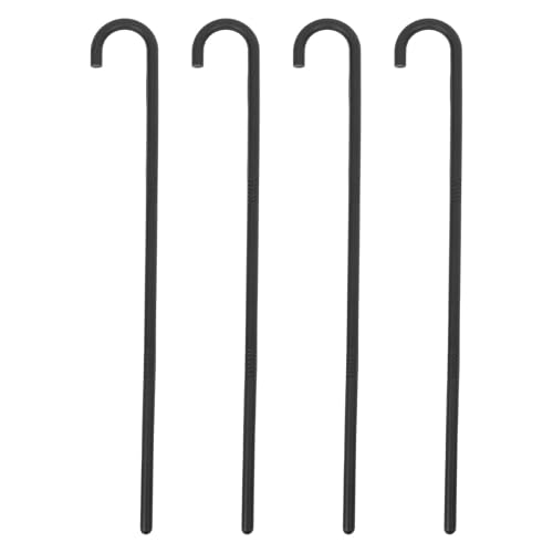 Bastón de plástico negro TOPBATHY de 4 piezas con diseño retro liviano para disfraces