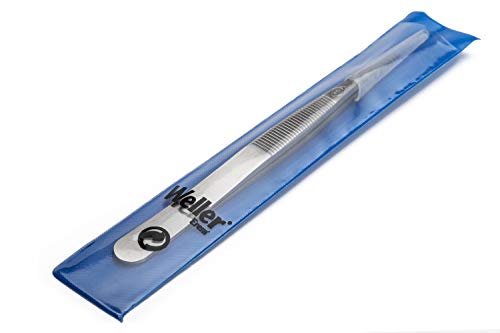 Weller Erem ACSA Precision Tweezers with Serrated Finger Grips for Secure Handling 108mm, Nickel - Image 4