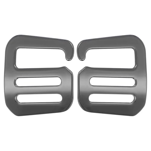 Image of PATIKIL G Hook Webbing Slide Buckles 20mm, 1 Pair Metal G Hooks Webbing Buckles Clips Adjustable Buckle for Backpack Luggage Straps Webbing Outdoor Belt Hardware, Grey