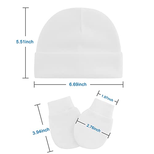 Baby Hats And Mittens Set Newborn Essentials Beanie Newborn Infant Hats For Baby Boys Girls Black & Gray & Dark Grey #TOP2