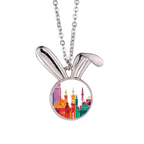 Collier pendentif lapin Égypte ancienne Morden City en argent pour femme