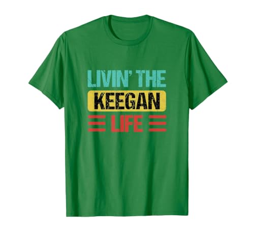 Keegan Name T-Shirt, Men, Kelly Green, Large