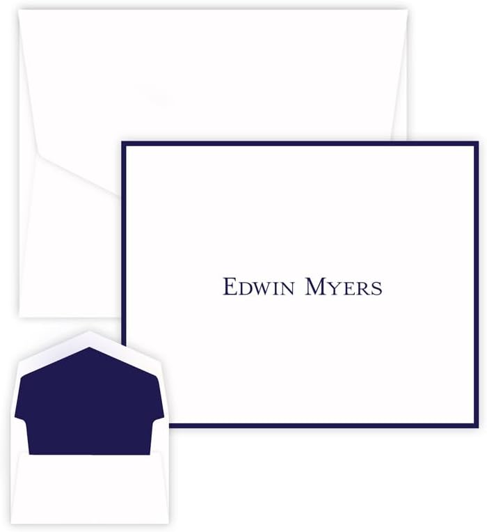 Personalized Thank You Fold Notes - Raised Ink Stationery