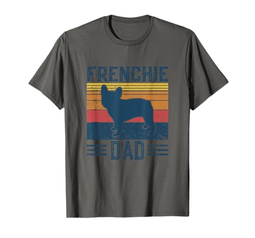 Vintage Frenchie Dad - French Bulldog T-Shirt for Men Girls Kids