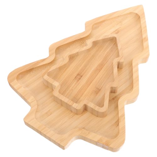 Set 2 Platos Madera Árbol Navidad Vai miniatura 1