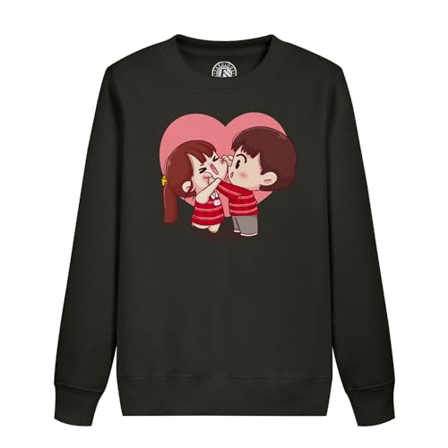 Sweatshirt enfant style japonais mignon et imprimé dessin couple pour fille et garçon