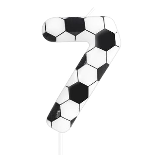 Zolunu Vela de Fútbol para Pastel de Cumpleaños Número 7 - Decoración de Fiesta Temática con Suministros para Niños y Niñas | Ya disponible en tu tienda friki favorita! En mundofriki.es!